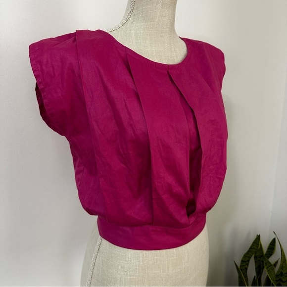 Vintage Eber San Francisco Fushia Button Back Blouse - Picture 4 of 8